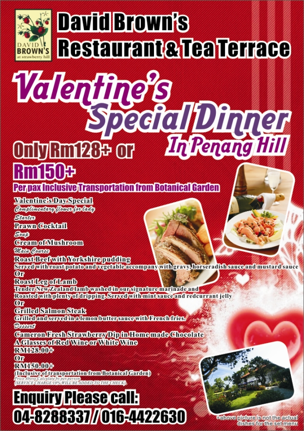 Where To Eat for Valentine’s Day in Penang david browns Where To Eat for Valentine’s Day in Penang