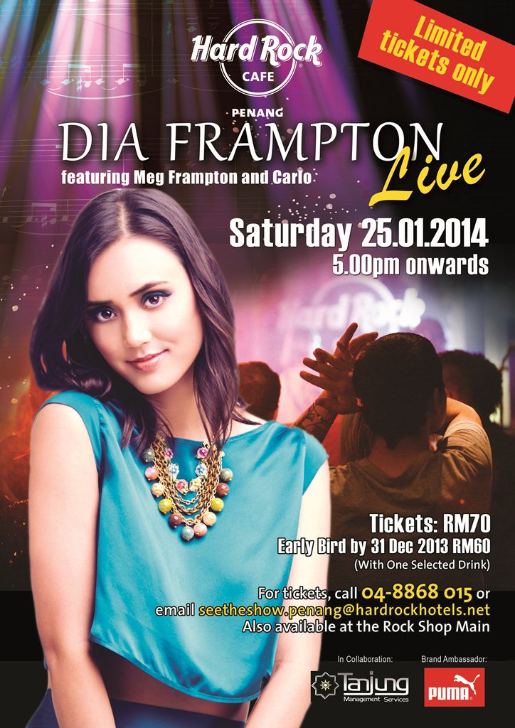 Dia Frampton Live @ Hard Rock Cafe Penang Dia Frampton Live @ Hard Rock Cafe Penang
