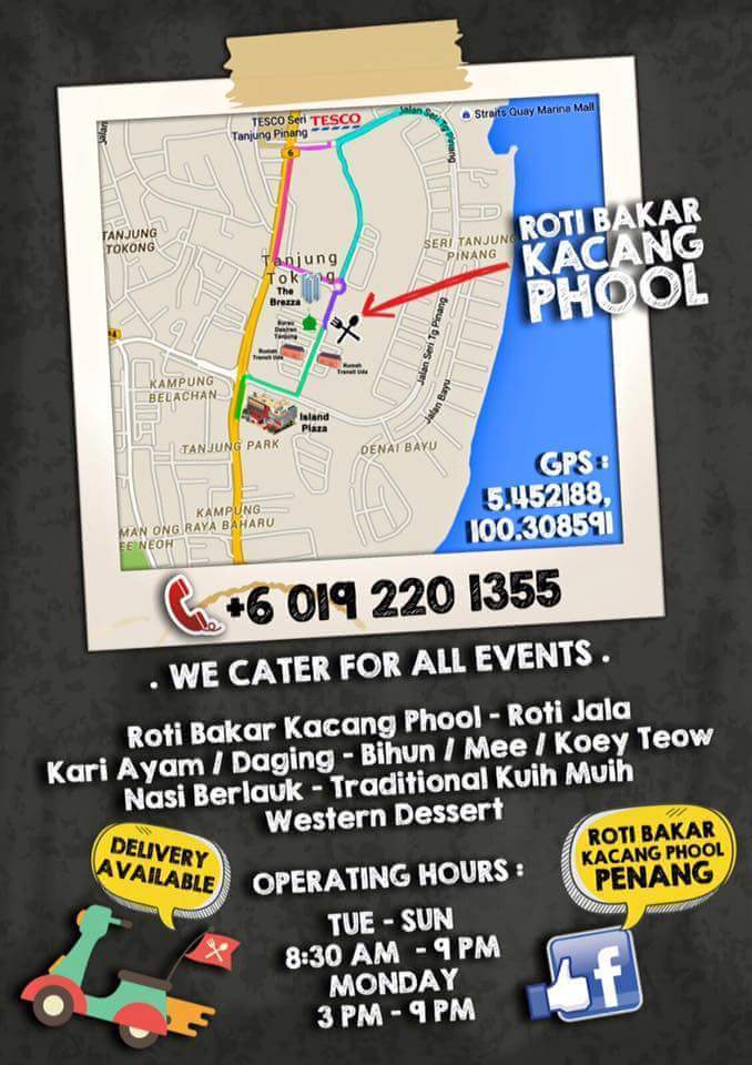 Roti Bakar Kacang Phool Map