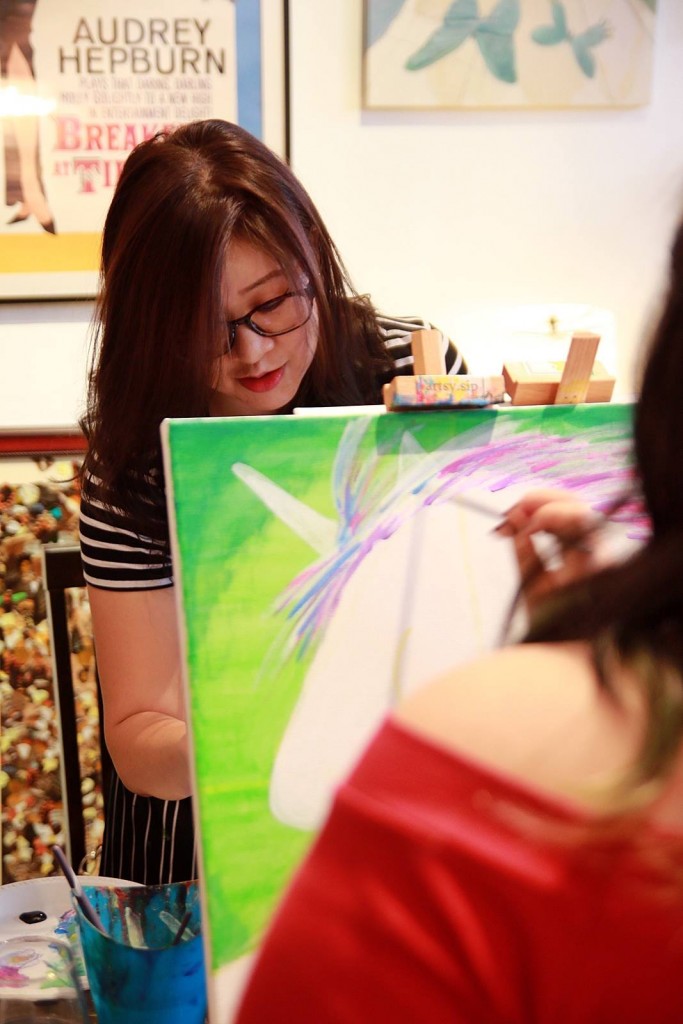 Artsy.Sip Penang, Paint & Sip, Teambuilding Activity, Penang Food Blog, Lingzie Food Blog