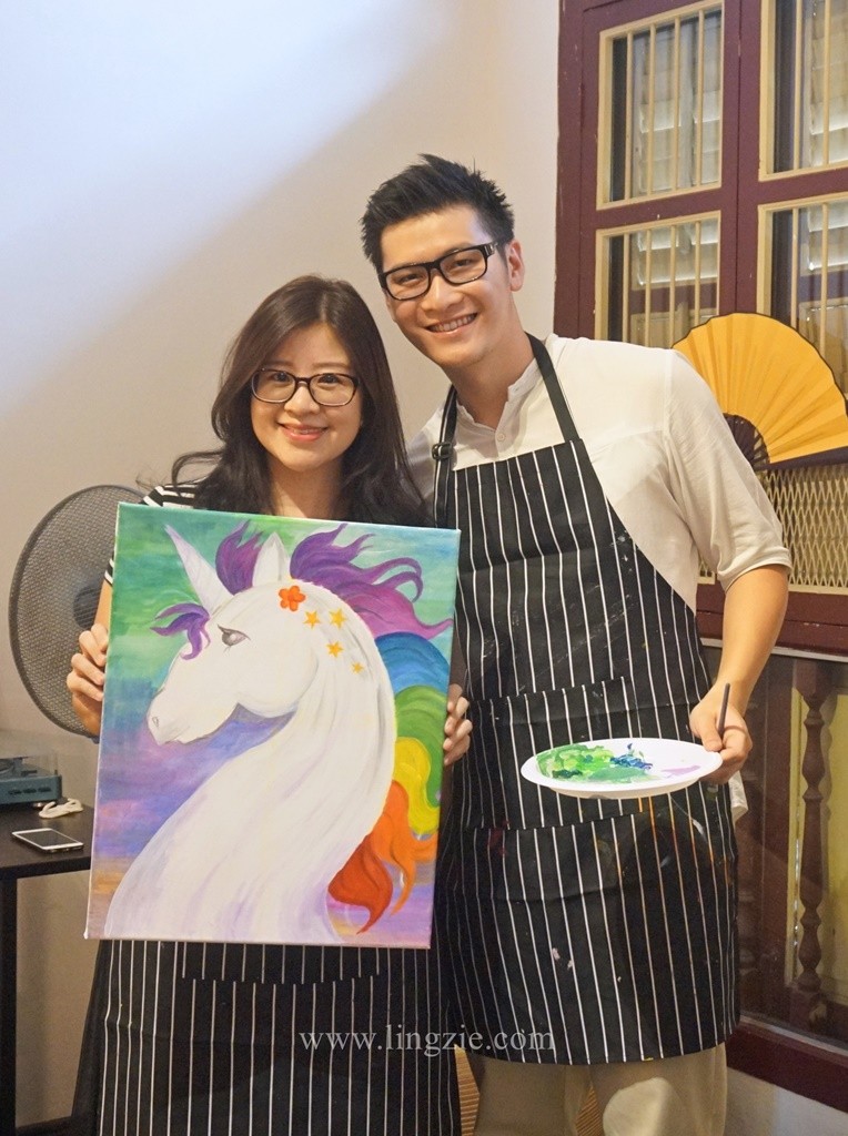 Artsy.Sip Penang, Paint & Sip, Teambuilding Activity, Penang Food Blog, Lingzie Food Blog